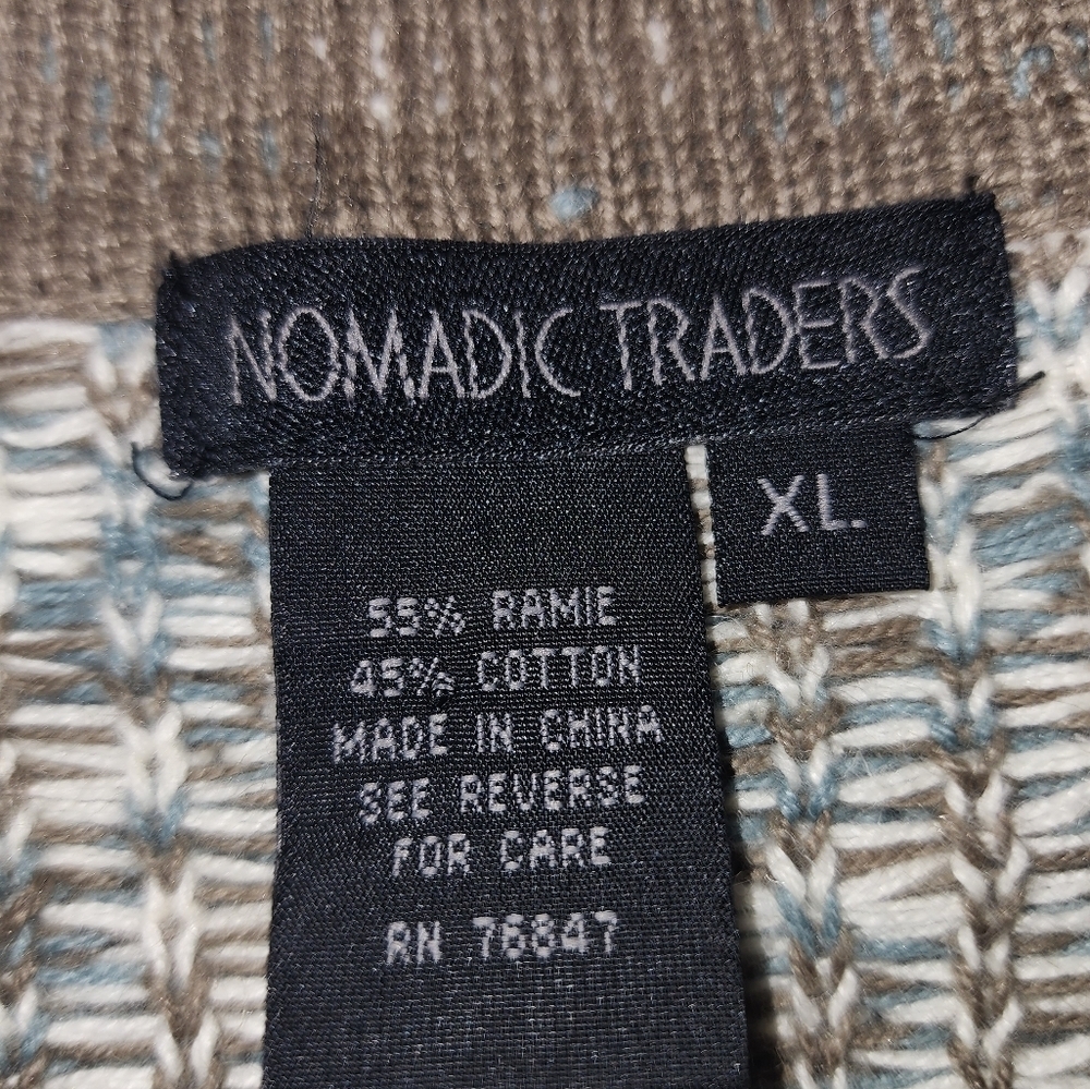 Nordic Traders Elevated Art-Deco Knit Cardigan Sweater Cotton - Picture 6 of 6